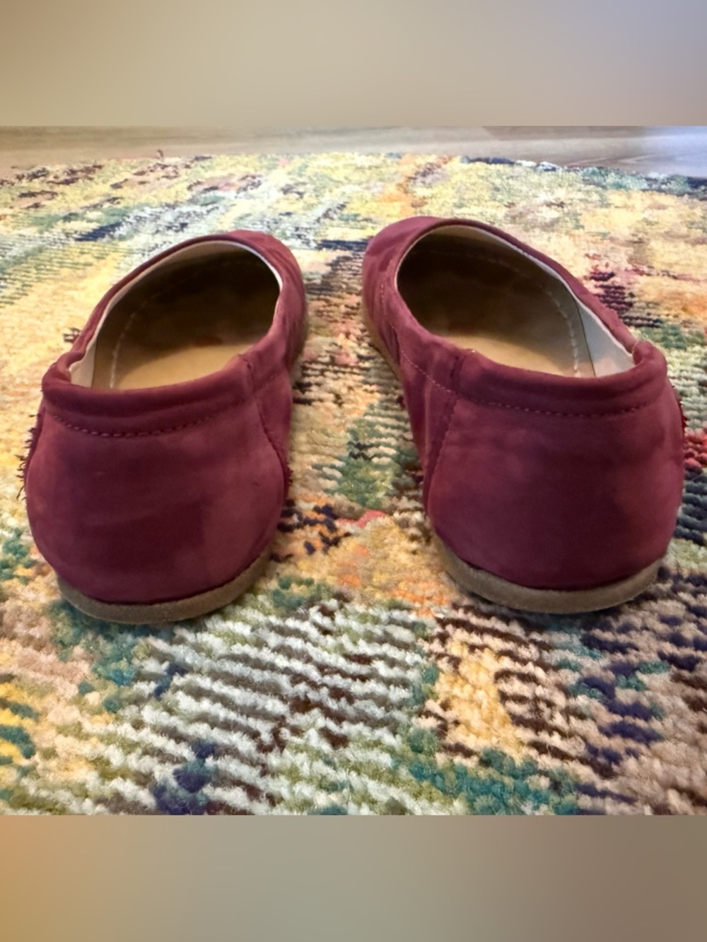 Newish Earthing Harmony Grounding Nubuck Burgundy Barefoot Ballet Flats 37 - Picture 4 of 6